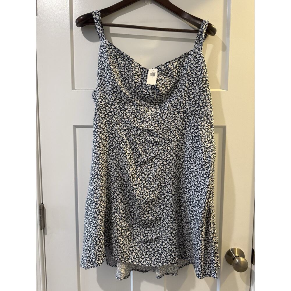 Old Navy Women's Summer Dress Floral Blue White XL NWT Sundress